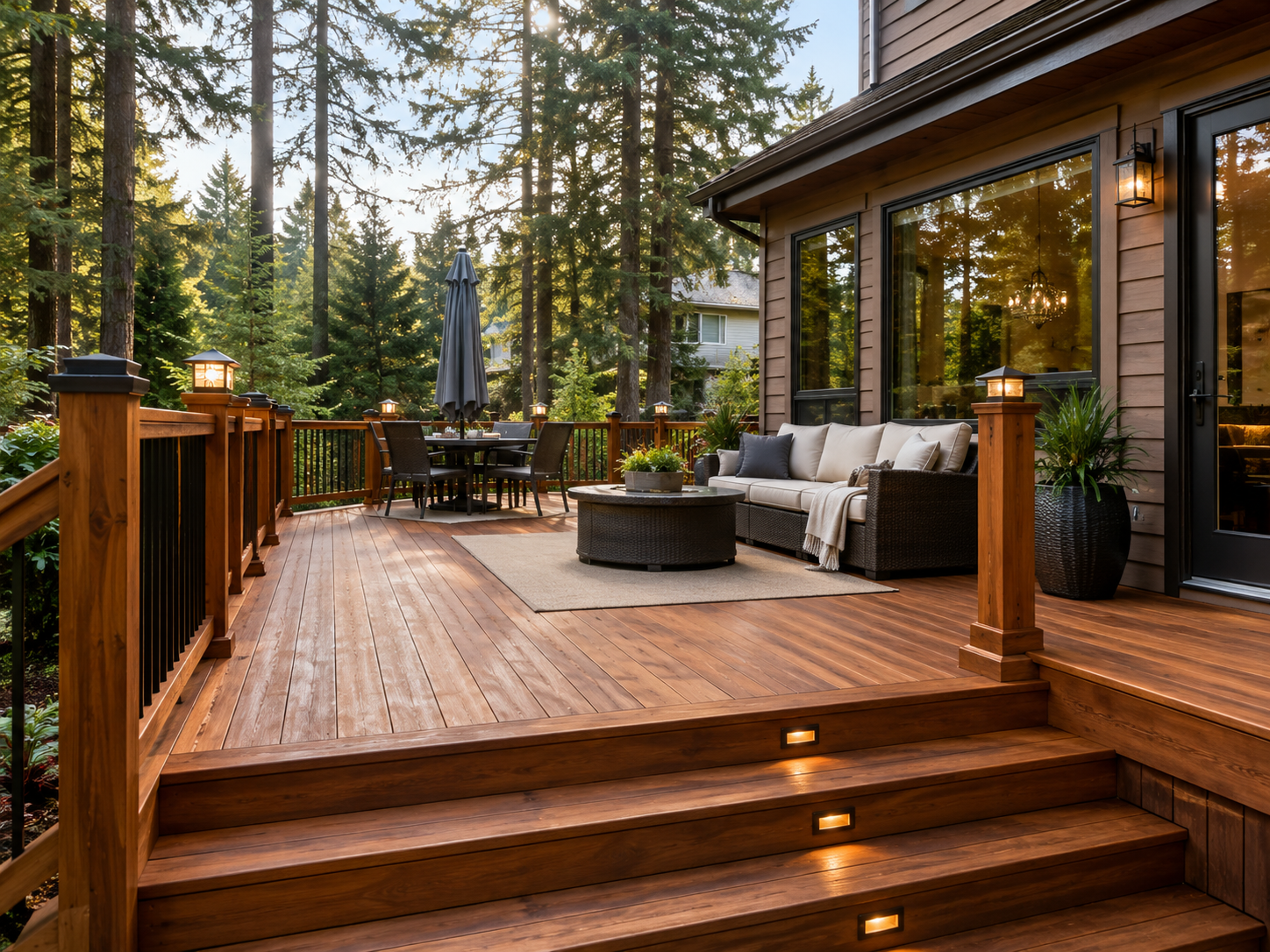 Deck Staining — Langley, BC — after